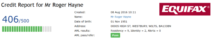 Credit Report & Identity Check
